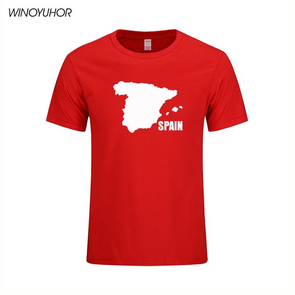 

spain map funny printed t-shirt cotton men summer new fashion short sleeve crew neck t shirt hip hop brand clothing