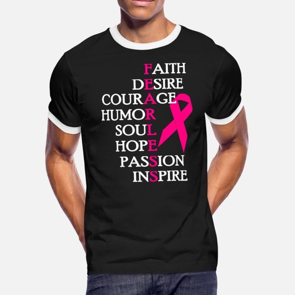 

breast cancer fearless breast cancer awareness t shirt men designing short sleeve euro size s-3xl original loose new style shirt