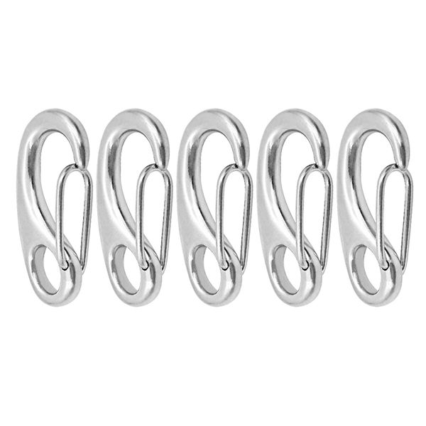 

5x 2\" boat marine stainless steel gate spring clip snap hook/ lobster claw