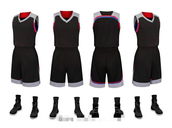 

gfdgh customized men basketball uniforms,mens kits sports clothes tracksuits discount boy basketball sets with shorts a26-06, Black;red
