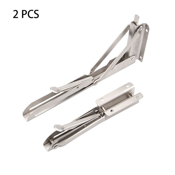 

2pcs k shape wall mounted folding shelf bracket heavy duty stainless steel diy