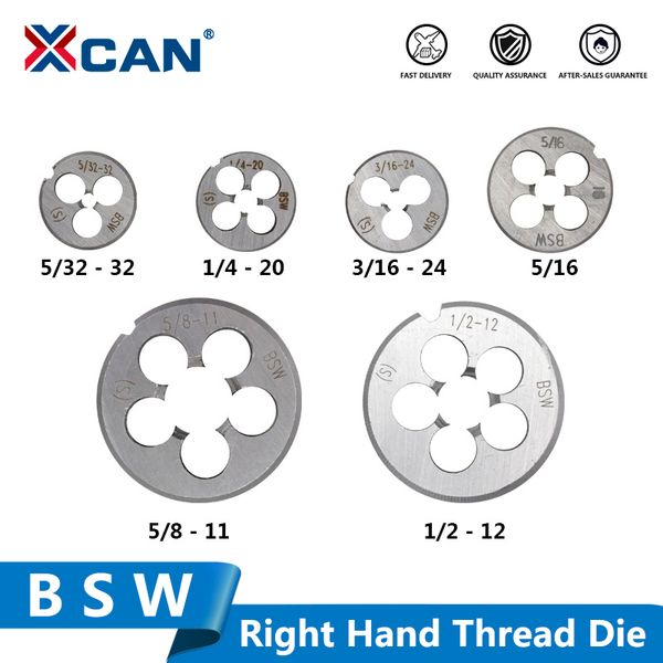 

xcan 1pc bsw right hand thread die metalworking tools 5/32-32 3/16-24 5-16-18 1/4-20 1/2-12 5/8-11