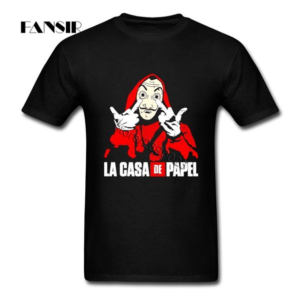 

la casa de papel money heist short sleeve t-shirts new designed tshirt cotton round neck men t-shirt for team