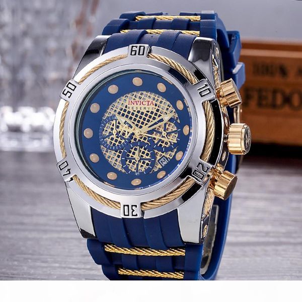 

brazil designer fashion casual men's watch 3 small dial works round large dial function business luxury watch original stainless steel, Slivery;brown