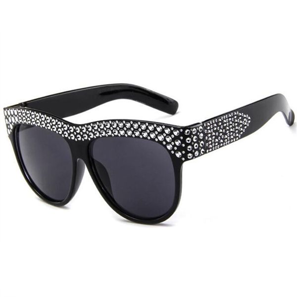 

luxury sunglasses brand square eye pink black vintage diamond sun glasses male female uv400, White;black