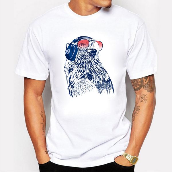 

blwhsa new mens t shirts 100% combed cotton eagle pilots printed casual tee short sleeve camisas masculinas men clothing
