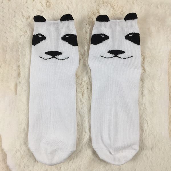 

2020 new panda ear new panda socks sockswomen's sockswhite spring and summer comfortable sports casual socks jdcee, Black