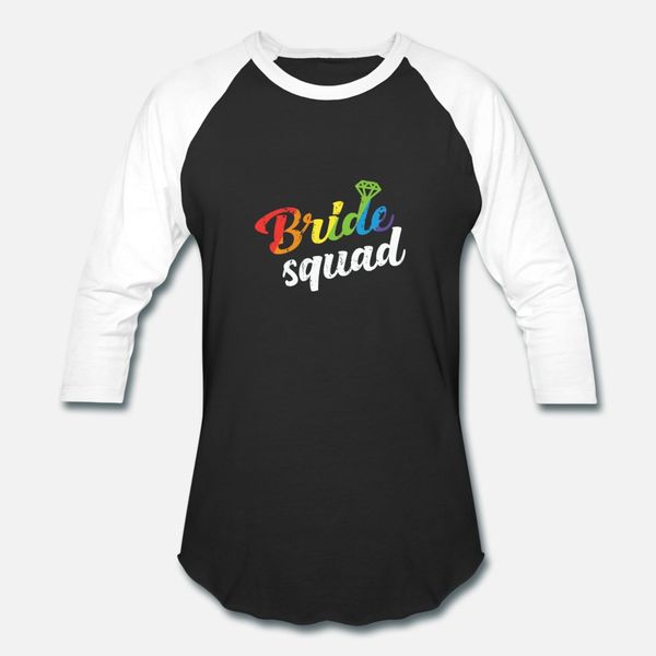 

gay pride lgbt bride squad t shirt men designer 100% cotton o neck gents anti-wrinkle humor spring letter shirt
