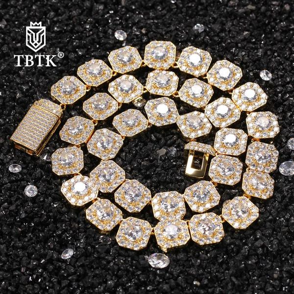

tbtk rock candy necklace for men or women luxury copper iced out cz fashion hiphop jewelry gold / silver color wholesale