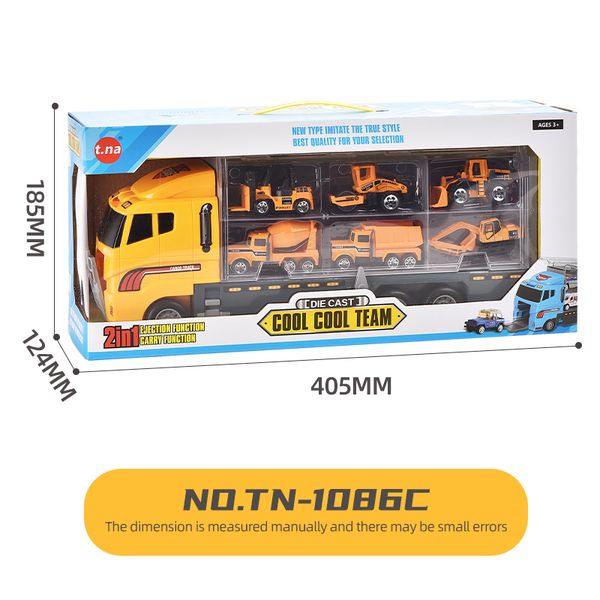 

6 in 1 model car toys urban construction truck alloy container engineering truck toys sell gift of the child