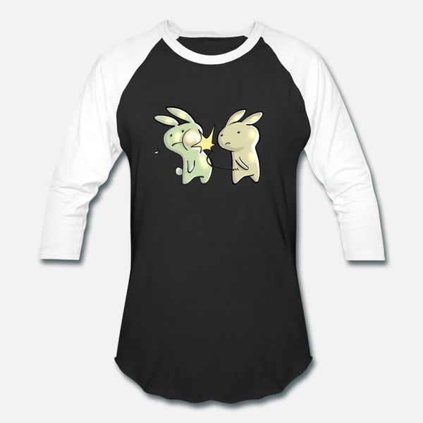 

baka rabbit slap t shirt men loose short sleeve o neck solid color loose authentic spring autumn kawaii shirt