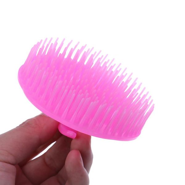 

душ волос карман soft body скальп brush массажер стиральная пластиковые styling brush шампунь для волос гребень инструмент шампунь xvaxe hom, Silver