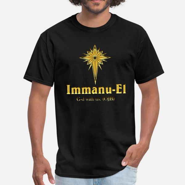 

immanu el g d is with us ojb gold shine t shirt men print cotton euro size s-3xl normal fit funny summer style leisure shirt