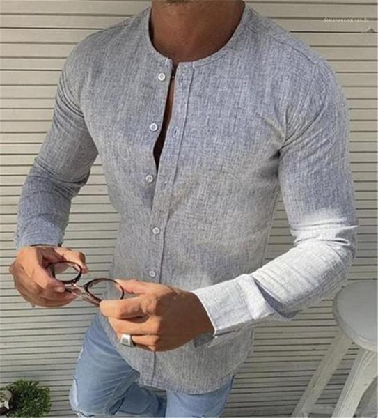 

long sleeve crew neck shirts men clothes men designer shirts fashion natural color shirts with button casual, White;black