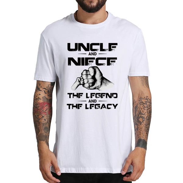 

дядя и племянница легенда и наследие t shirt 100% хлопок мягкого комфортный tops высокого качества tee
