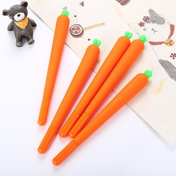 

300 pcs/lot creaive carrot roller ballpoint pen 0.5mm orange vegetable shape stationery christmas gift lx1151