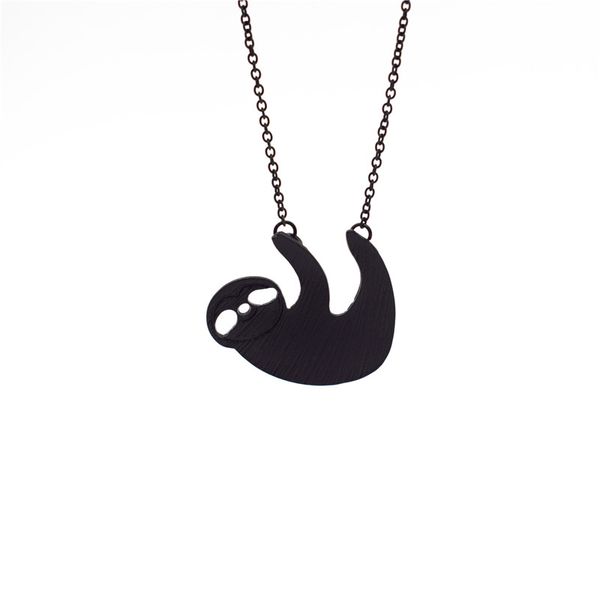 

4 colors trendy sloth necklace gold color silver color bradypus jewellery pendant necklace women steampunk