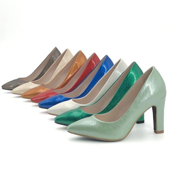 

bridal thick heel blue white summer chunky high heels shoes, Black