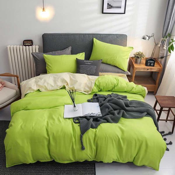 

bedding sets .wensd fruit green set 3-4 pcs/ include (sheet, pillowcase & duvet cover ) plain colour bedclothes soft bed