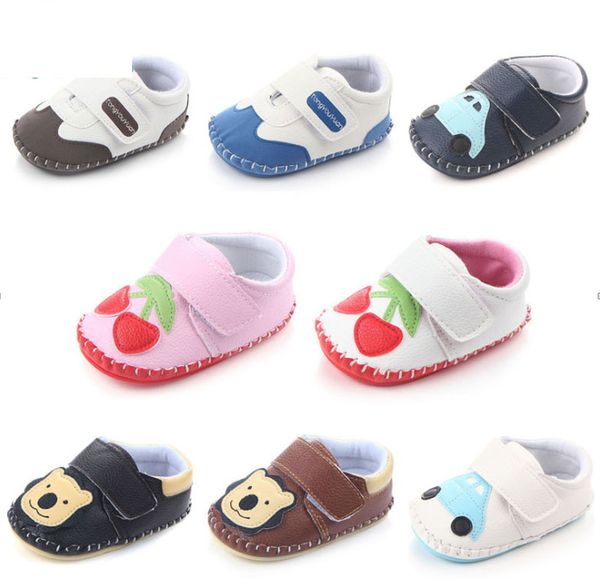 

dhl 100pair spring newborn first walkers cherry bear car grape sewing bag toddler shoes rubber sole baby shoes
