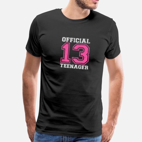 

official teenager gift pink 13th birthday girl t shirt men customize cotton euro size s-3xl homme crazy comfortable spring autumn shirt