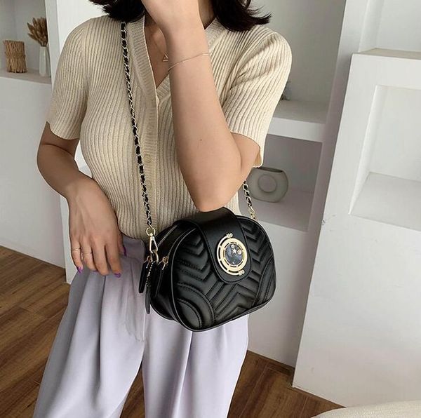 

women crossbody high qualuty two zipper shoulder bags thread plain laies camera bag