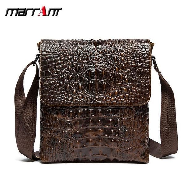 

european and american trend explosion models leather shoulder bag boutique crocodile pattern first layer leather cross-body bag casual