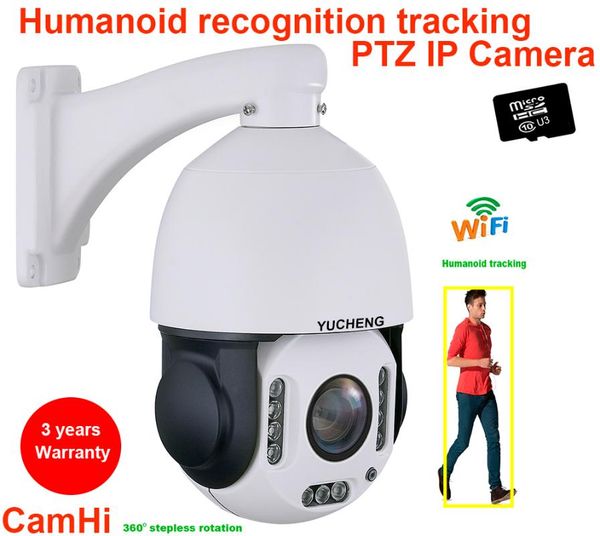 

camhi 5mp wireless 30x zoom humanoid auto track ir ptz speed ip camera humanoid recognition build in mic speaker 128gb sd card