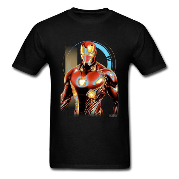 

glowing iron man t shirt black short sleeve tony armor superhero tshirt men & tees designs tee shirts o-neck cotton fabric