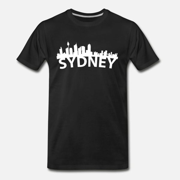 

arc skyline of sydney australia t shirt men printing cotton crew neck original cute new style spring trend shirt