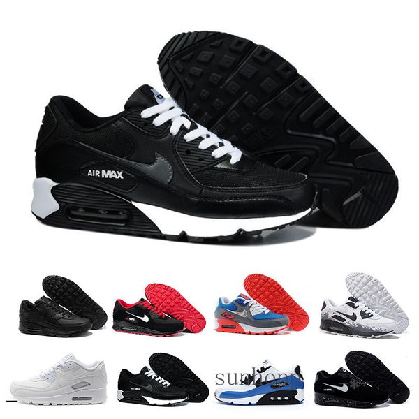 

2019 new 90 running shoes classic men women sports shoes black red white trainer air cushion breathable air90 canvas shoes ffh58