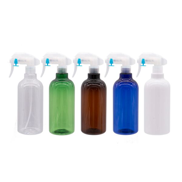 

empty plastic bottles with trigger pump 500ml large size pet cosmetic bottles for watering house cleaning household bathroom