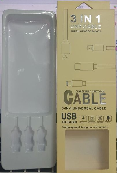 

cgjxsnew design 3in1 usb cable color gift box paper packing box package for usb cable retail box ing