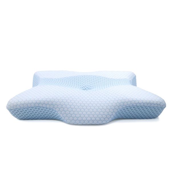 

side sleeper contour memory foam pillow, orthopedic sleeping pillow, ergonomic cervical pillow for neck pain with washable hypoa