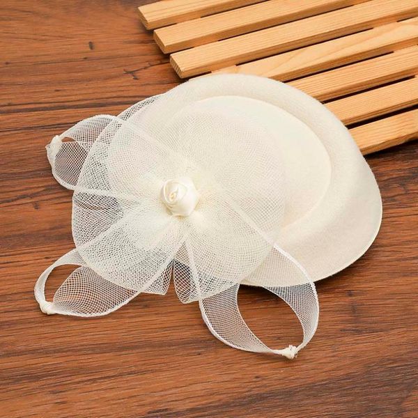 

women chic fascinator hat cocktail wedding party church headpiece fashion headwear feather hair accessories bride