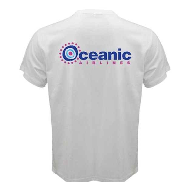 

new oceanic airlines lost tv show t-shirt double sides mens summer cotton t shirt funny tee shirts