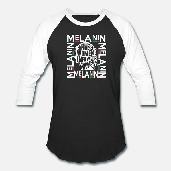

empowered melanin t shirt men custom tee shirt round collar fit graphic fashion spring autumn slim shirt