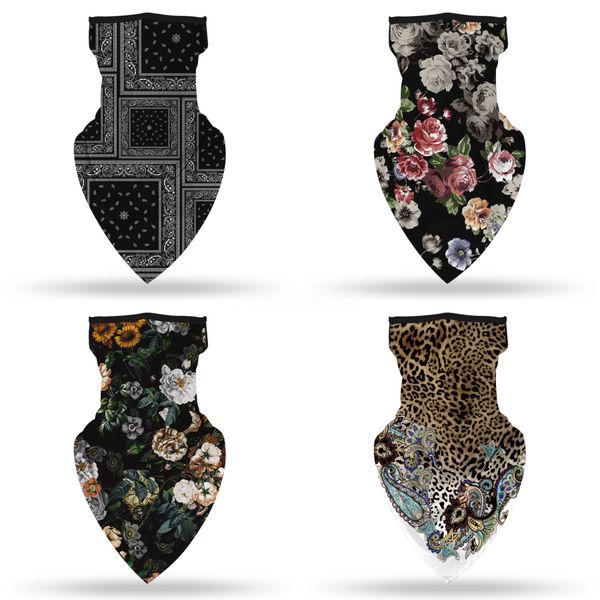 

scarf halloween fashion printed face masks outdoor sporting headwear riding scarf cycling neck headband#436, Black