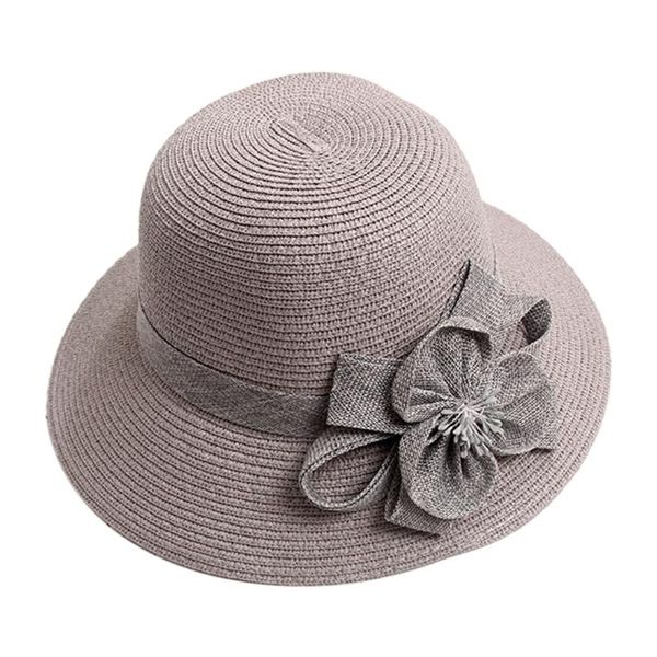 

women shopping summer sunshade holiday straw flowers daily wide brim casual beach party hat travel dating, Blue;gray