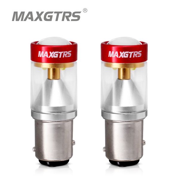 

2x s25 1157 bay15d p21/5w led chip lamp bulb car turn signals brake back-up light with lens daytime running light white/yellow