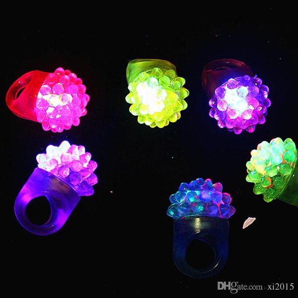 

flashing bubble ring rave party blinking soft jelly glow selling cool led light up w8200