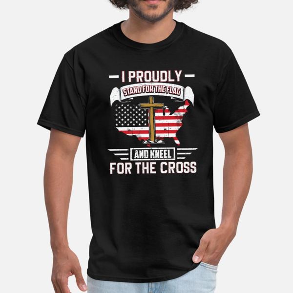 

usa cross t shirt men design 100% cotton euro size s-3xl solid color sunlight basic summer pattern shirt, White;black