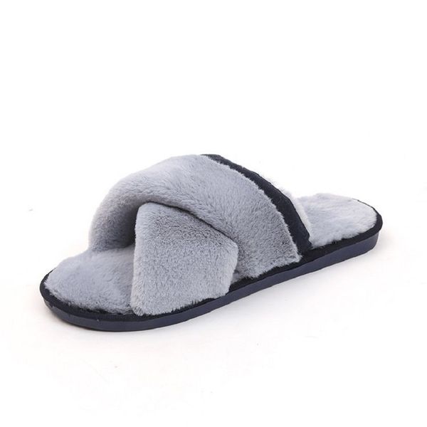 

новый зимний дом тапочки новая мода женщины искусственного меха теплые ботинки женщина скольжения на flats женский фур шлепанцы pink главная, Black