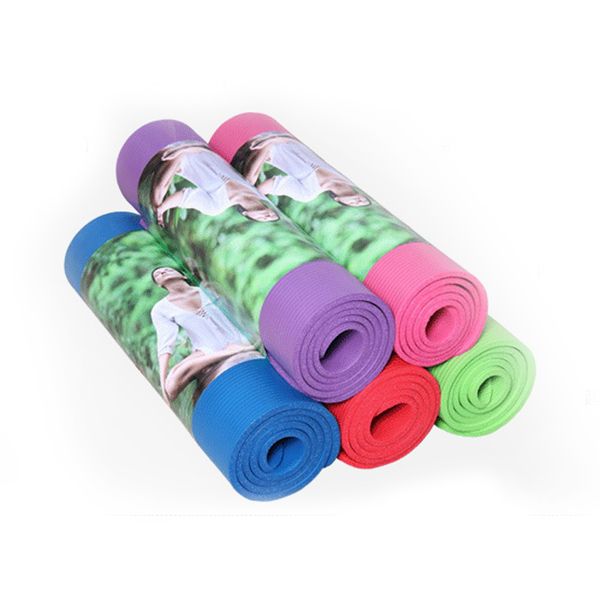 

10mm thick nbr rubber yoga mat beginners fitness pilates flexible anti-slip exercise pad 183*62*1.0cm door mats