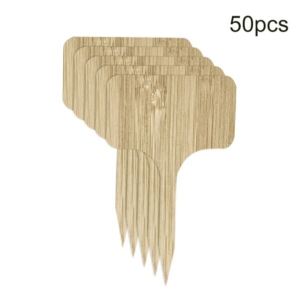 

50pcs sign outdoor garden safe bamboo nursery reusable tags plant label for pots