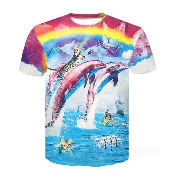 

cat ragdoll half sleeve pet 3d print shirts harajuku hippie anime men clothing
