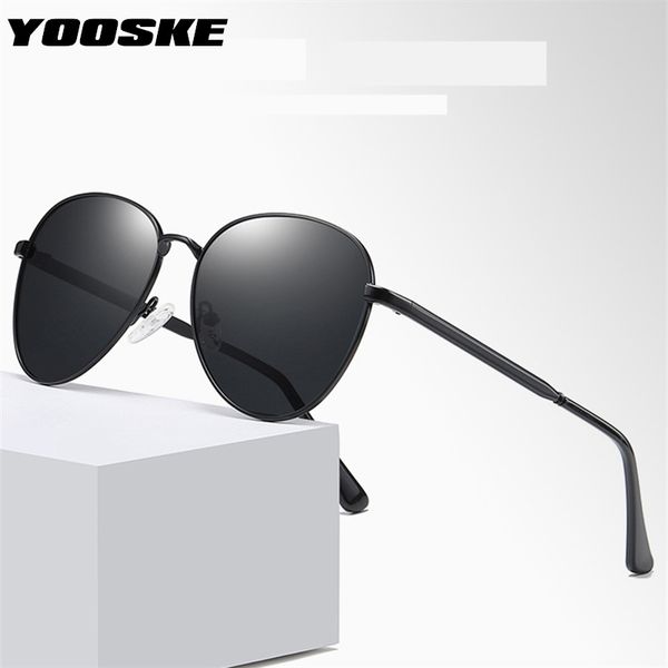 

yooske polarized sunglasses men designer metal driving sun glassesfor women retro outdoor shades eyeglasses uv400, White;black