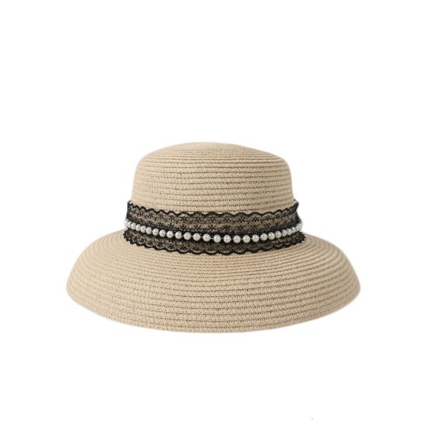 

new fashionable quality straw female's summer beach outdoor travel big eaves sun hat efme, Blue;gray