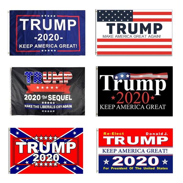 

Trump 2020 Flag 150x90cm 100D Polyester Printed Trump Flag Banner Keep America Great for Presidential Election Banner DHL Shipping