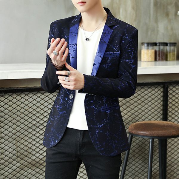 

spring clothes 2020 mens casual coat blazer glitter costume red blue men slim fit dress single button velvet thin blazers suits, White;black